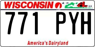 WI license plate 771PYH