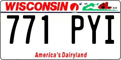 WI license plate 771PYI