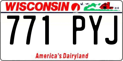 WI license plate 771PYJ