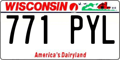 WI license plate 771PYL