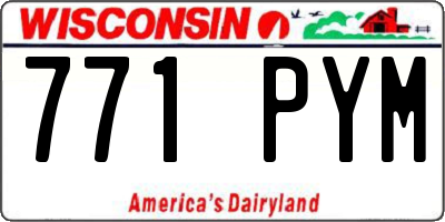 WI license plate 771PYM