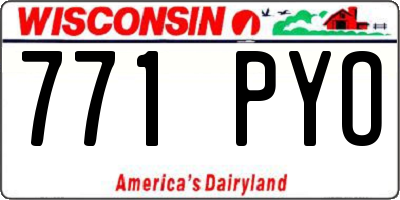 WI license plate 771PYO