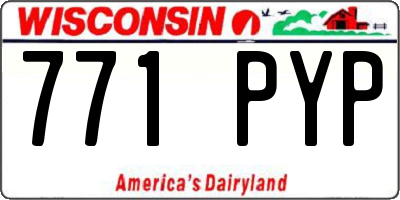 WI license plate 771PYP
