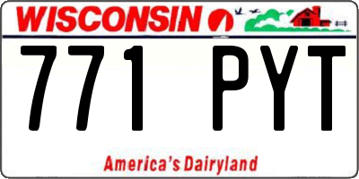 WI license plate 771PYT