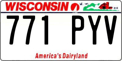 WI license plate 771PYV