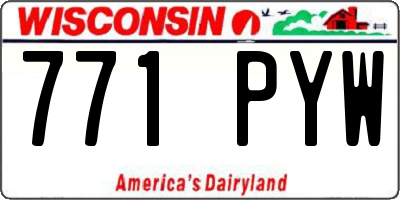 WI license plate 771PYW