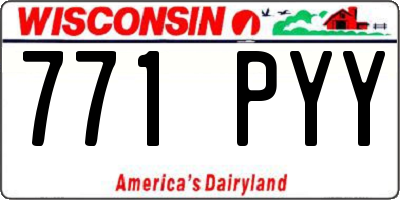 WI license plate 771PYY