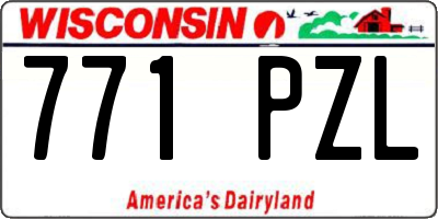 WI license plate 771PZL