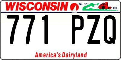 WI license plate 771PZQ