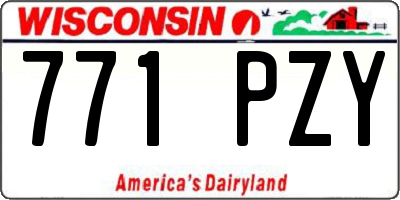 WI license plate 771PZY