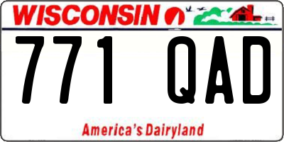WI license plate 771QAD
