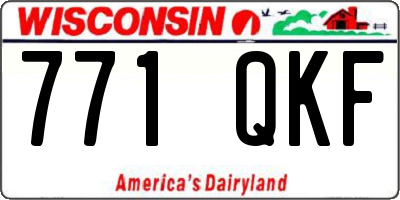 WI license plate 771QKF