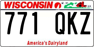 WI license plate 771QKZ