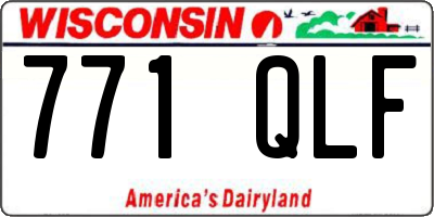 WI license plate 771QLF