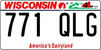 WI license plate 771QLG
