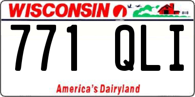 WI license plate 771QLI