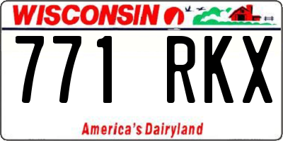 WI license plate 771RKX