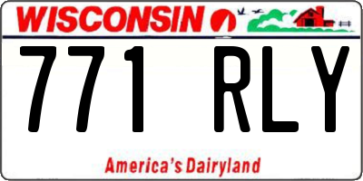 WI license plate 771RLY