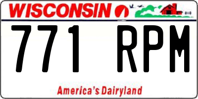 WI license plate 771RPM