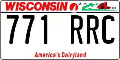 WI license plate 771RRC