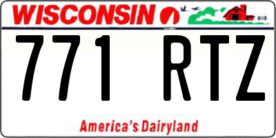 WI license plate 771RTZ