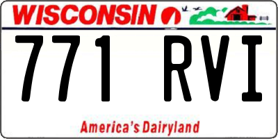 WI license plate 771RVI
