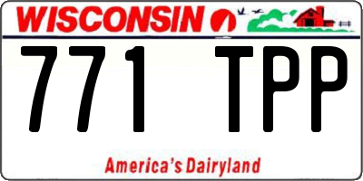 WI license plate 771TPP