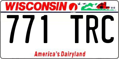 WI license plate 771TRC
