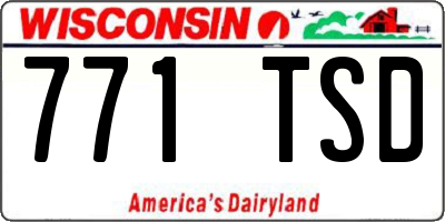 WI license plate 771TSD