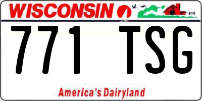 WI license plate 771TSG