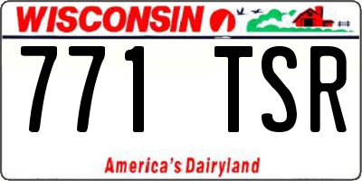 WI license plate 771TSR