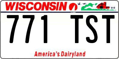 WI license plate 771TST