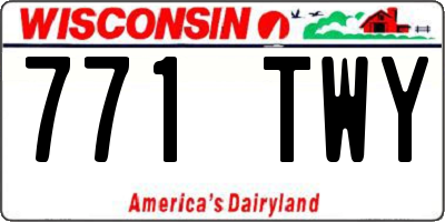 WI license plate 771TWY