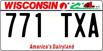 WI license plate 771TXA