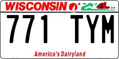 WI license plate 771TYM