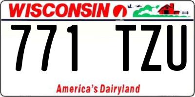 WI license plate 771TZU