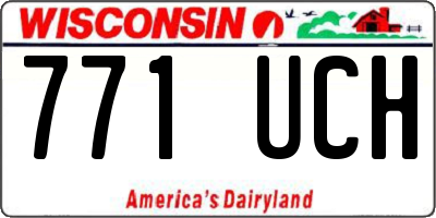 WI license plate 771UCH