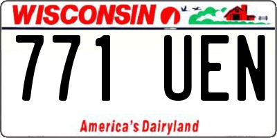 WI license plate 771UEN