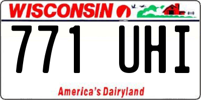 WI license plate 771UHI