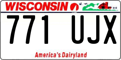 WI license plate 771UJX