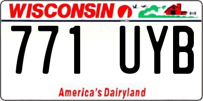 WI license plate 771UYB
