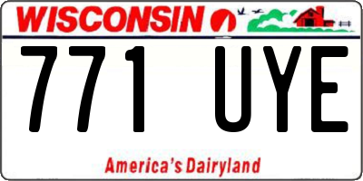 WI license plate 771UYE