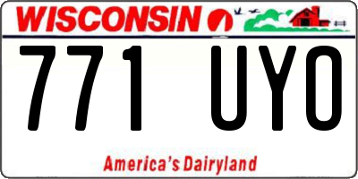 WI license plate 771UYO