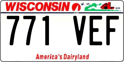 WI license plate 771VEF