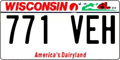 WI license plate 771VEH