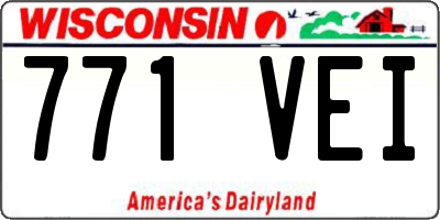 WI license plate 771VEI