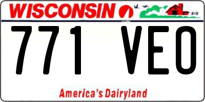 WI license plate 771VEO
