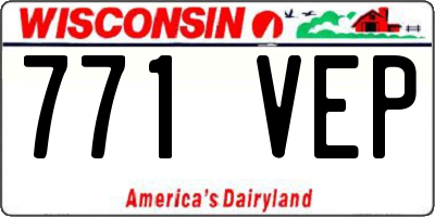 WI license plate 771VEP