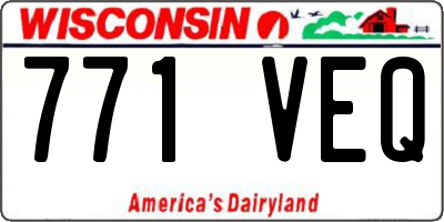 WI license plate 771VEQ