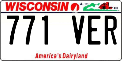 WI license plate 771VER